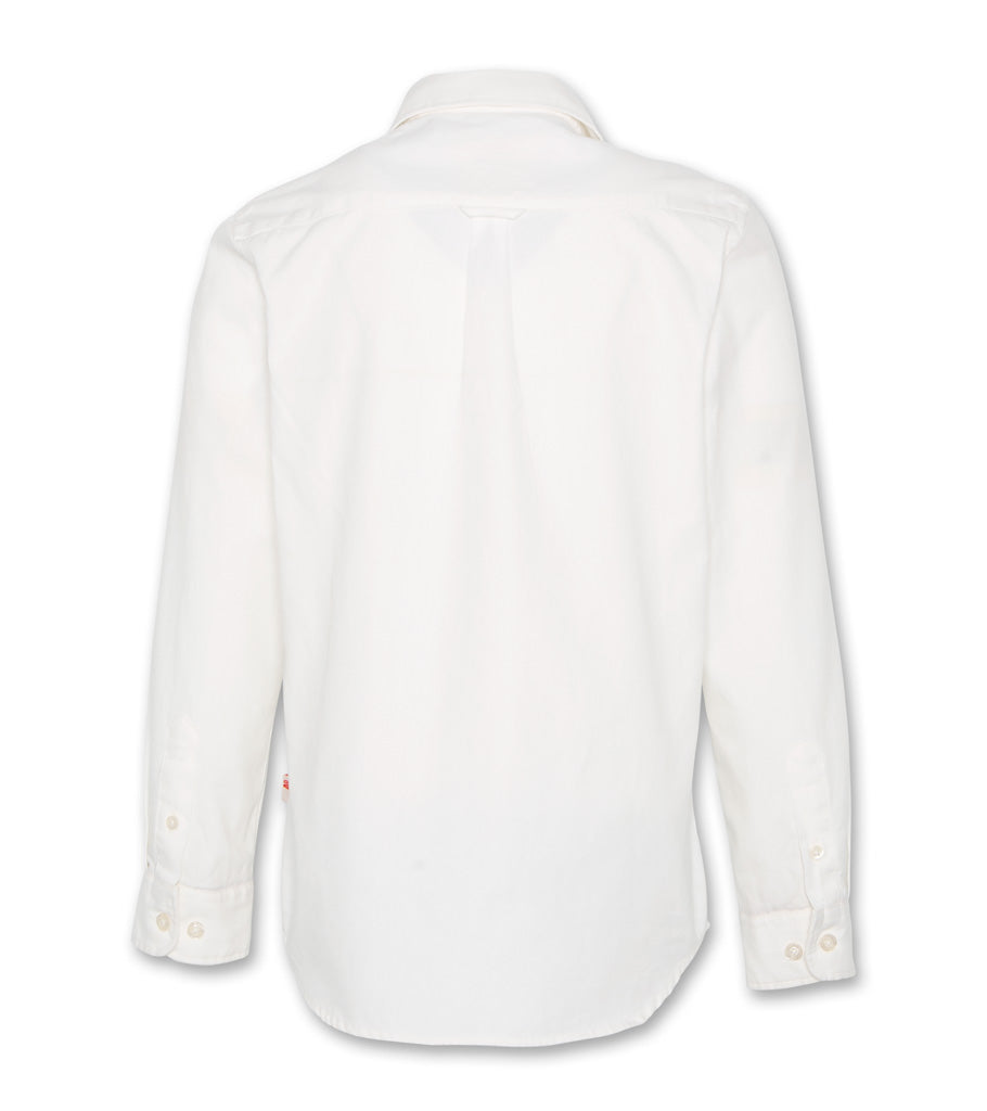 Button Down Shirt Logo - White