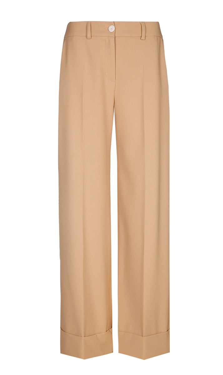 Pantalon - Puk-Border - Beige-J