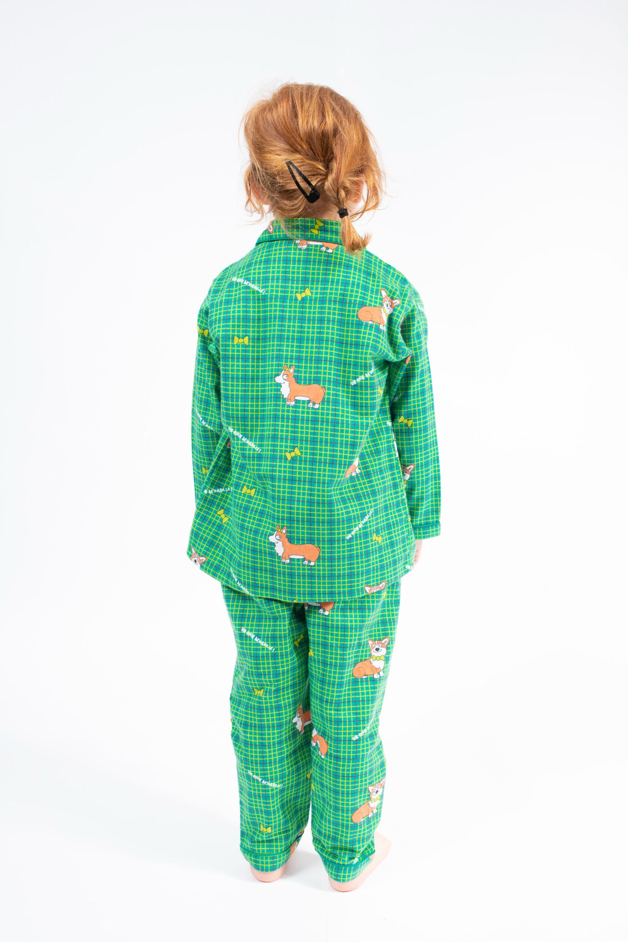 Pyjama en Flanelle Enfant Vert