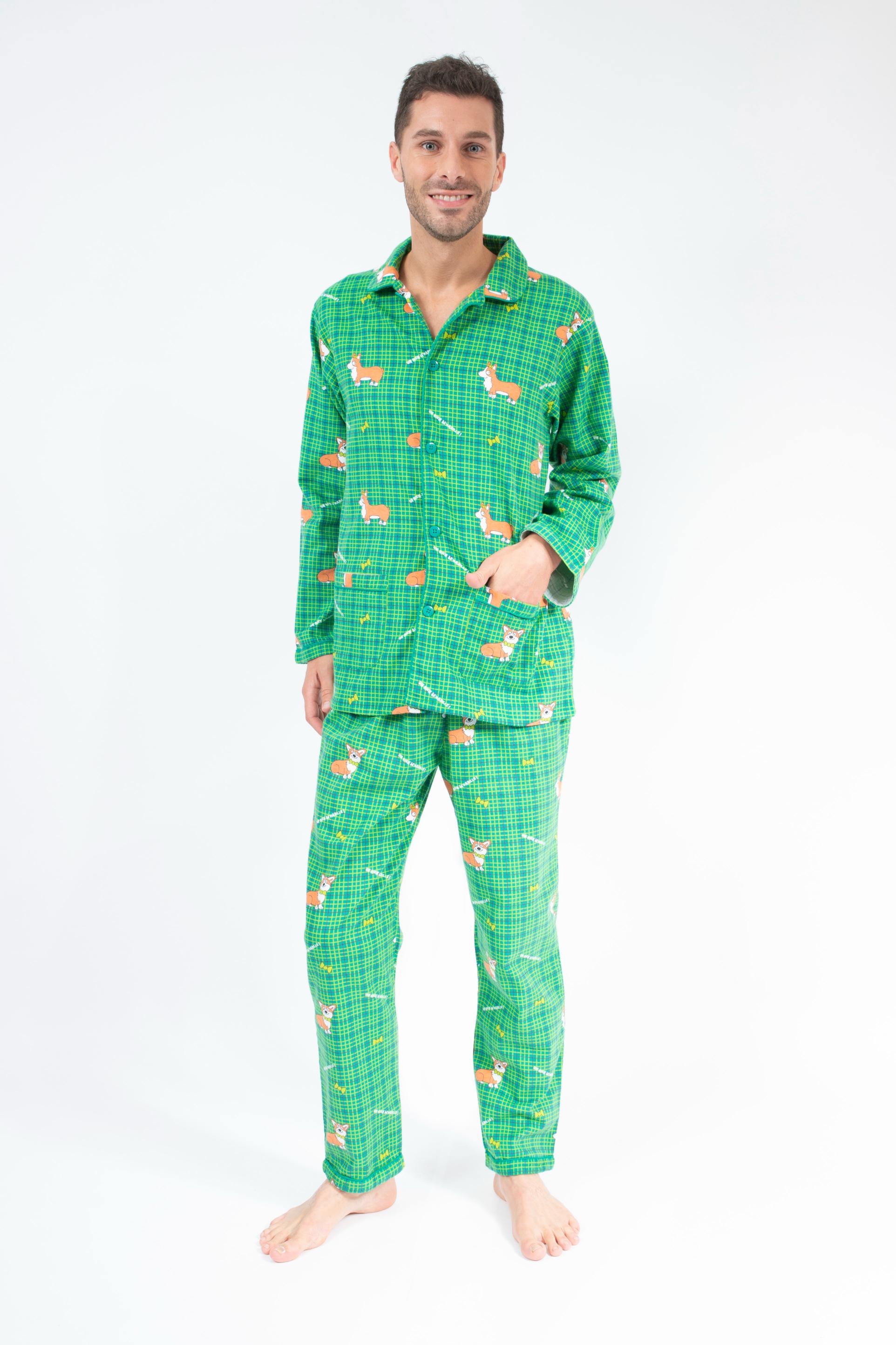 Pyjama en Flanelle Homme Vert