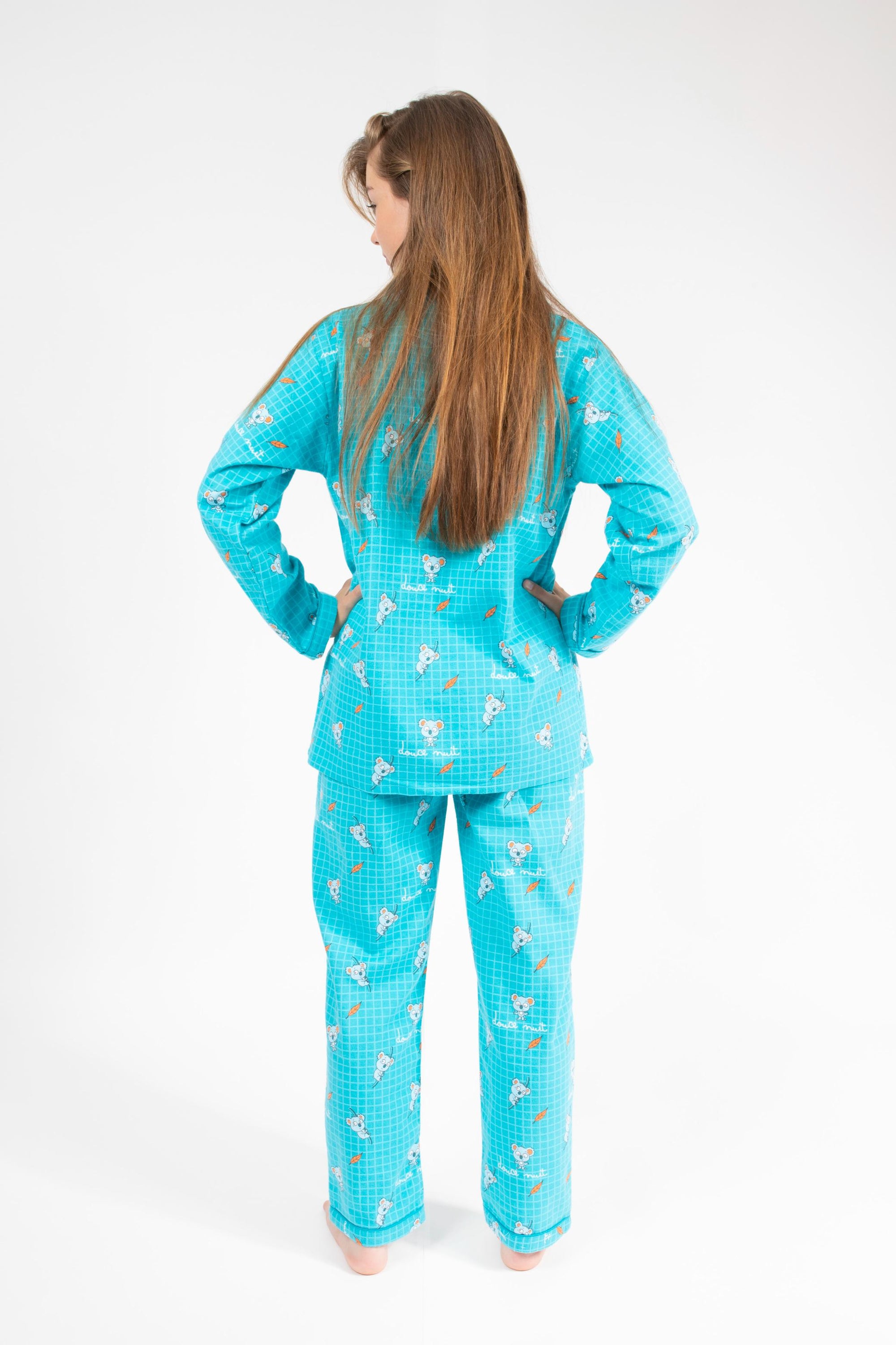 Pyjama en Flanelle Enfant Bleu