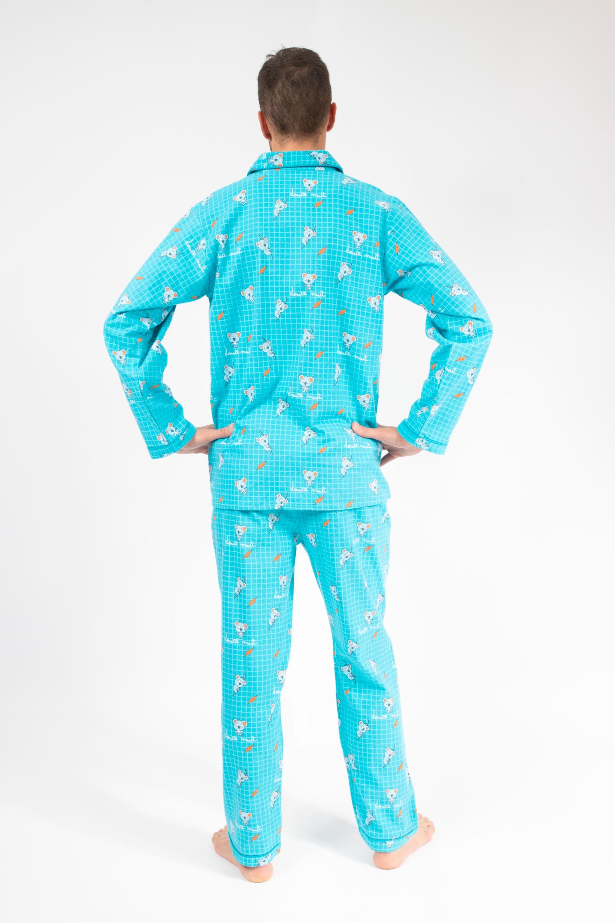 Pyjama en Flanelle Homme Bleu