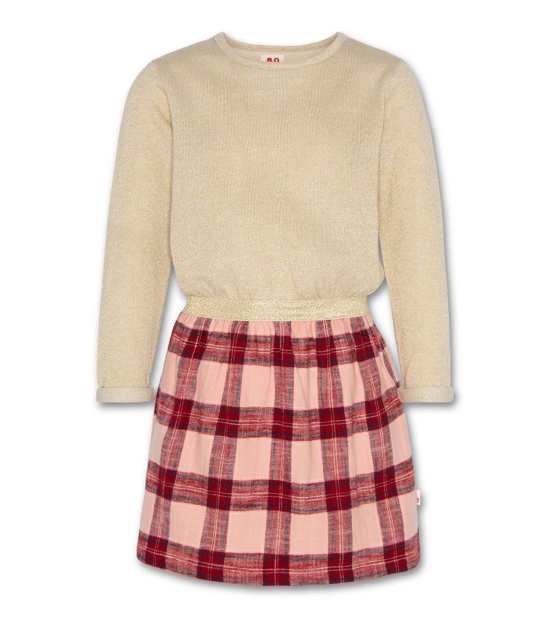 Sweater Check Dress - Dusty Pink