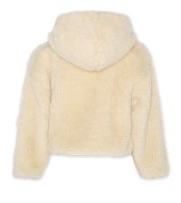 Girls - Sweaters - Viviane Hoody Zip Fur - Dark Natural