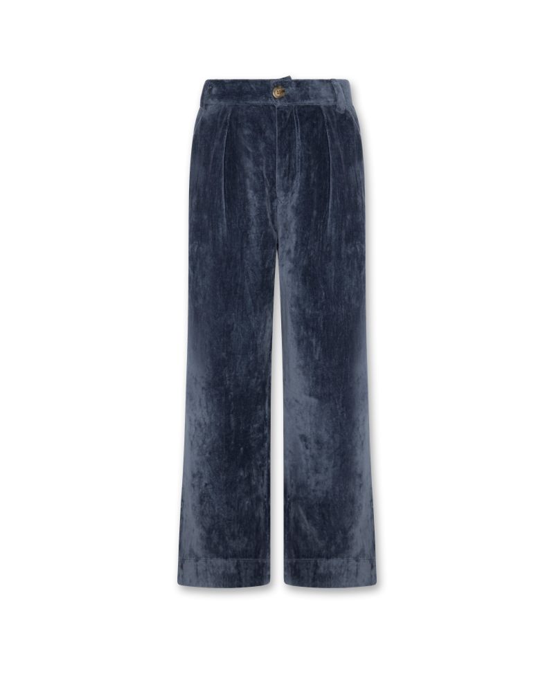 Girls - Pants - Nouha Velvet Pants - Denim Blue