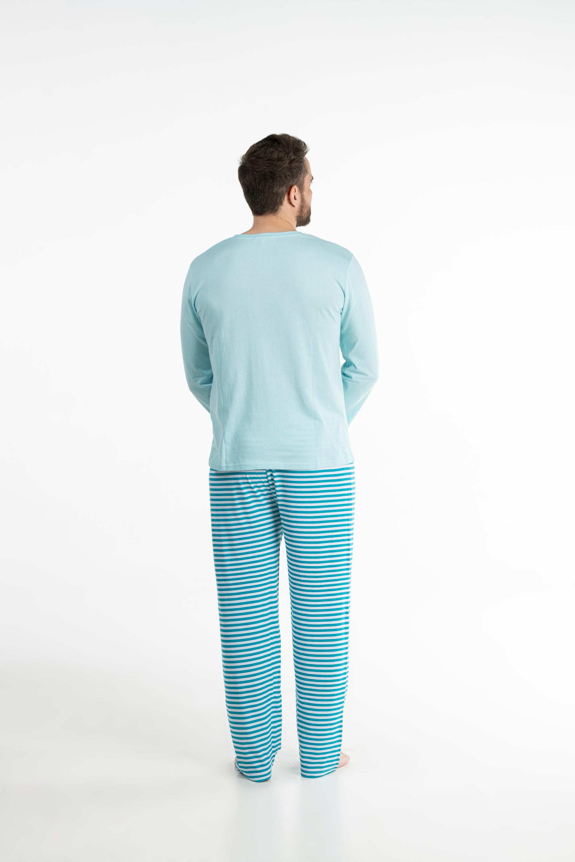 Long Pyjama - Homme - Bleu Eau Claire