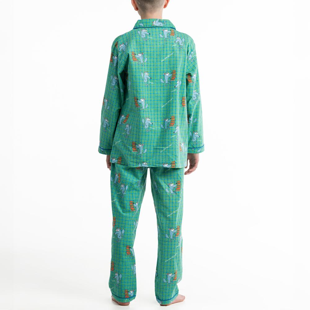 Pyjama Long - Kid Mixte - Bleu/Vert