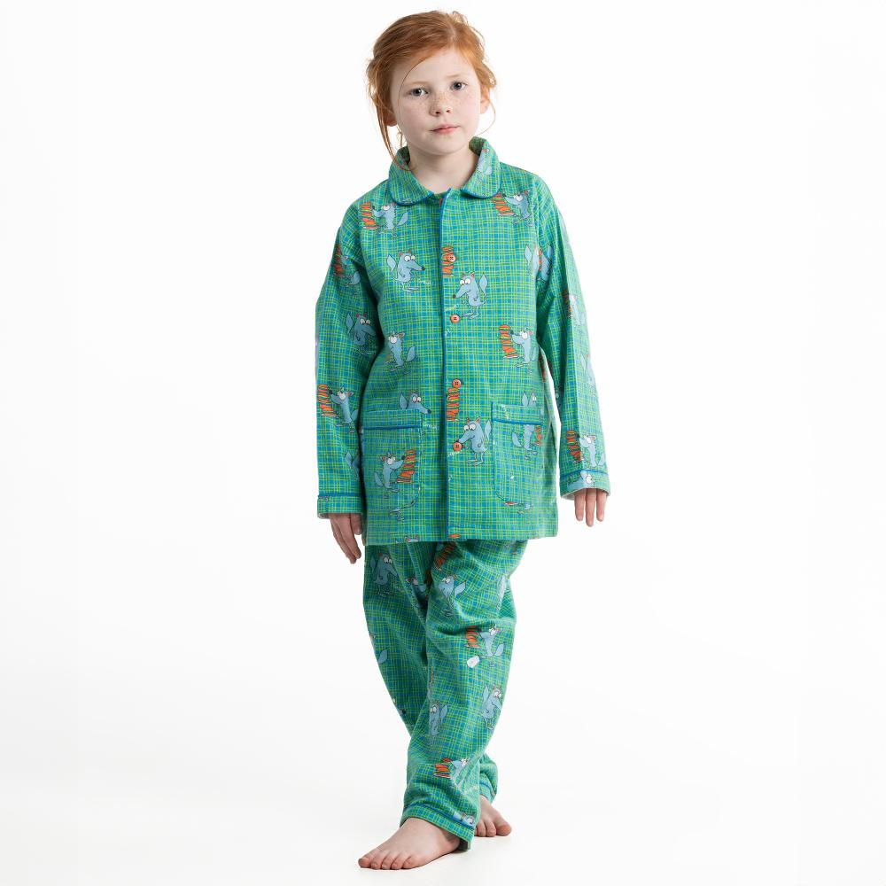 Pyjama Long - Kid Mixte - Bleu/Vert