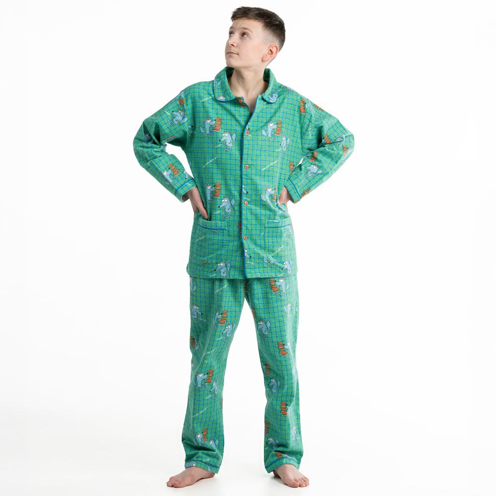 Pyjama Long - Kid Mixte - Bleu/Vert