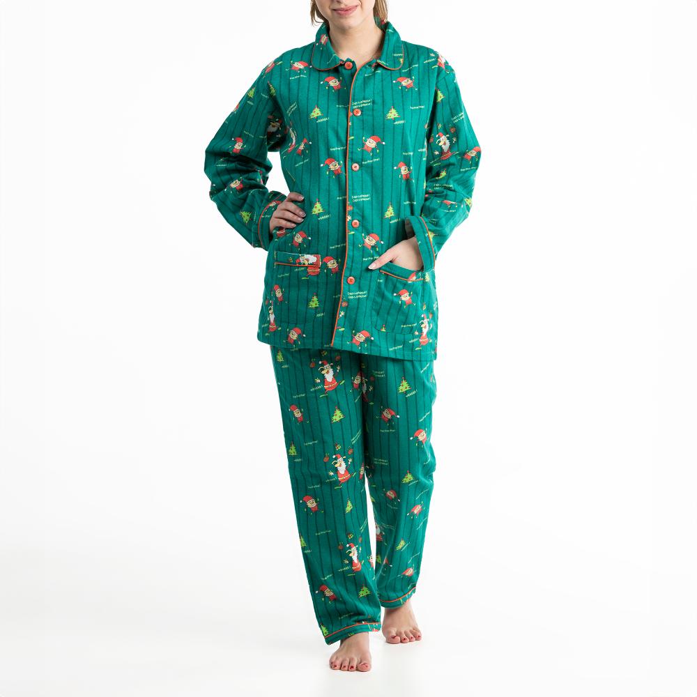 Pyjama Long - Femme - Vert Sapin