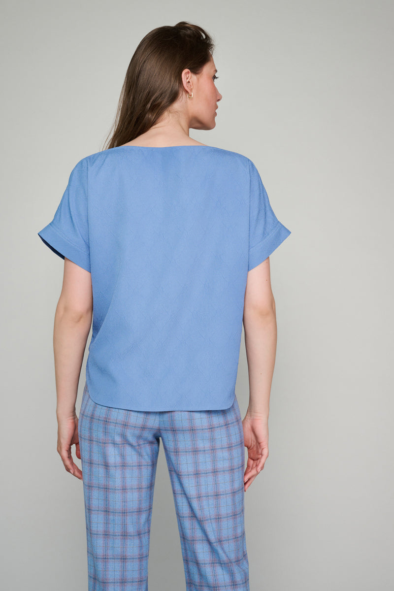 T-Shirt - Bleu - Blauw - TB12/191