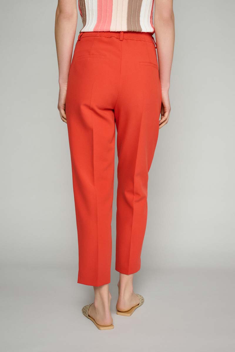 Pantalon 7/8 En Rouge Corail - Rouge