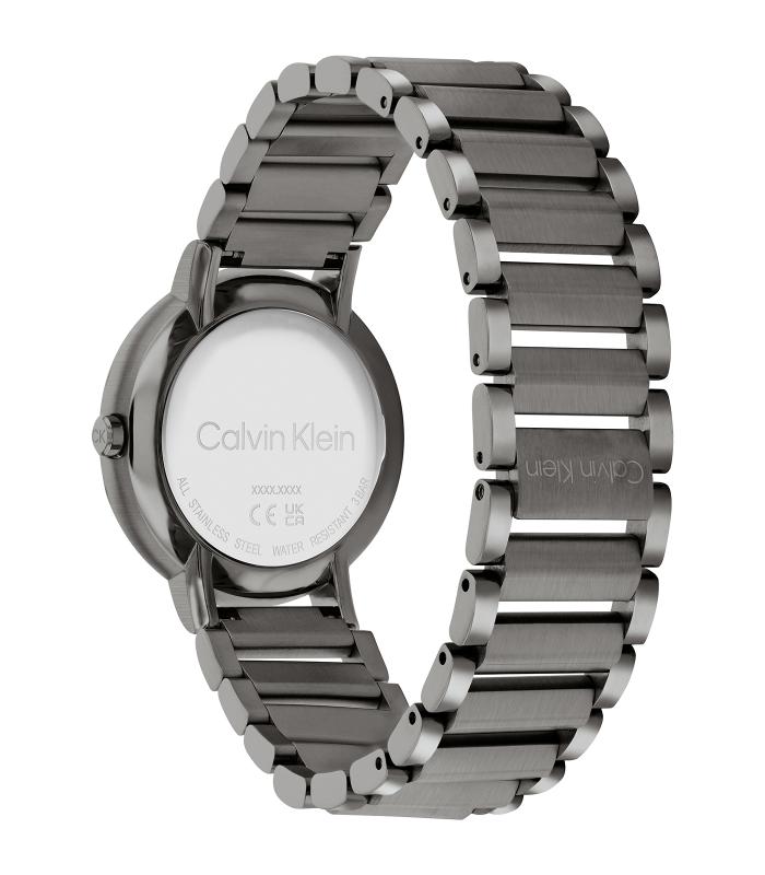 Calvin Klein - Sculptural - Femme -  Bracelet Gunmetal -  Cadran Gris - Boitier Gunmetal