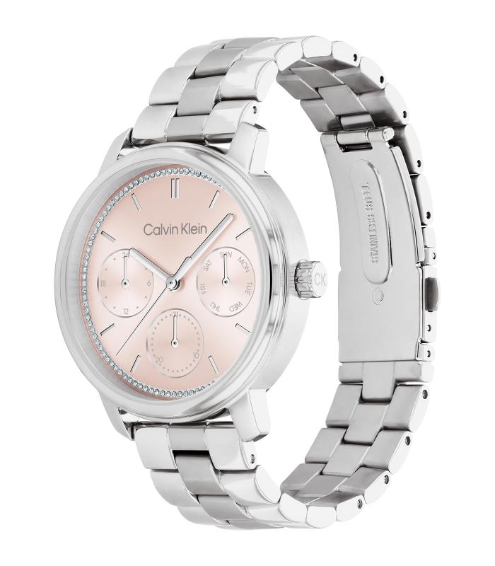 Calvin Klein - Timeless - Femme - Bracelet Argenté -  Cadran Rose - Boitier Argenté