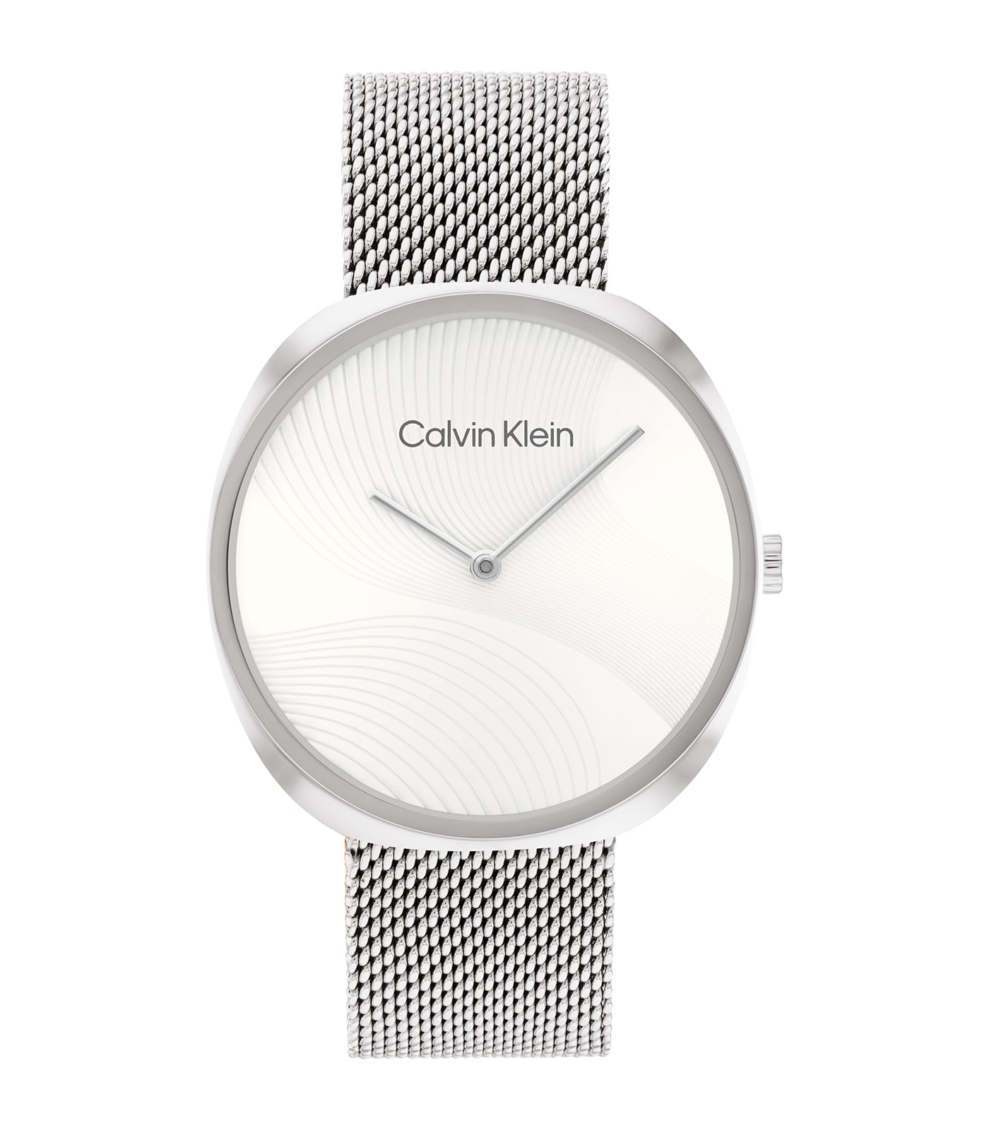 Calvin Klein - Sculptural - Femme - Bracelet Milanais-Boitier Acier-Cadran Blanc