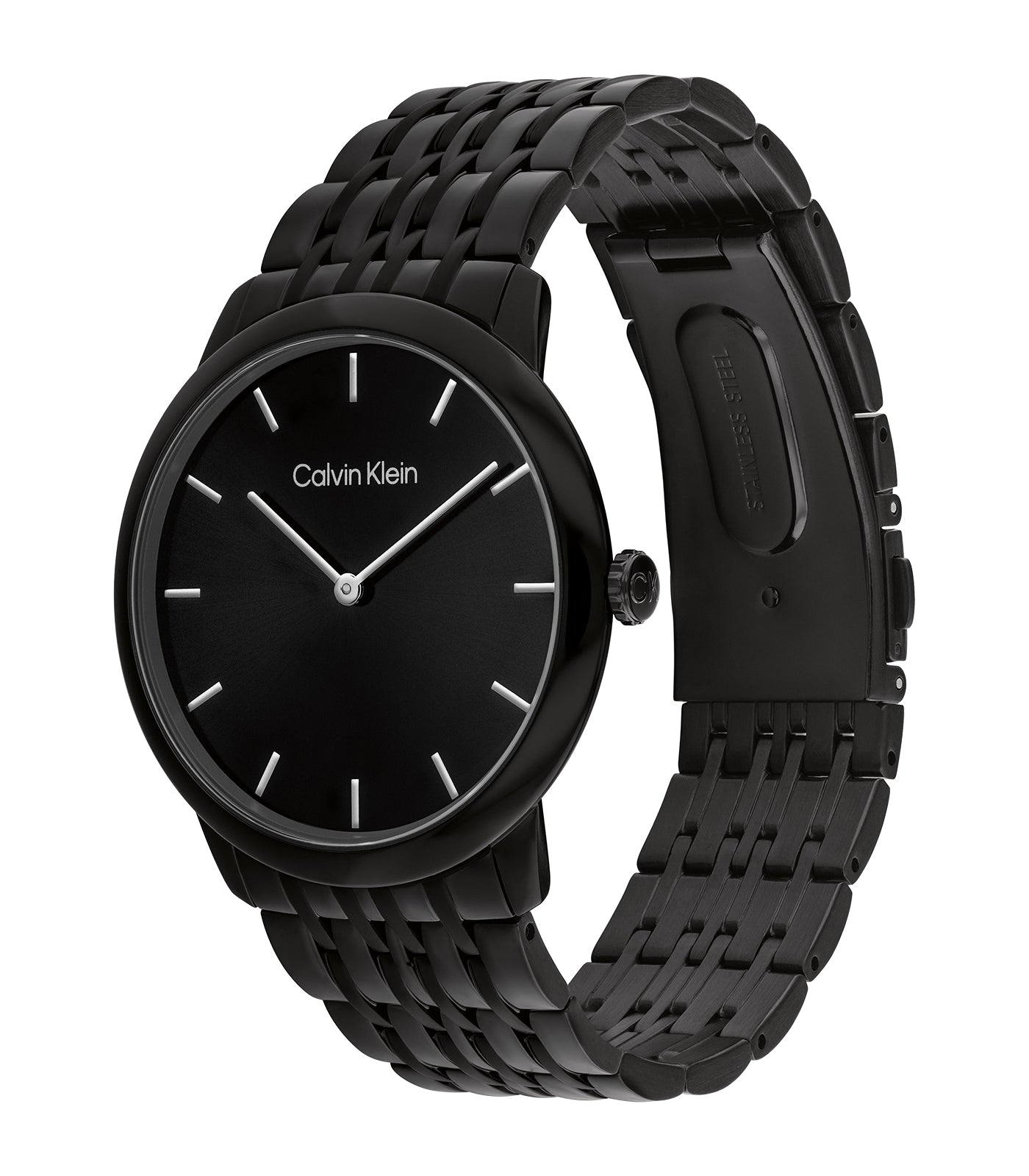 Calvin Klein - Timeless - Homme - Bracelet Pvd Noir-Boitier Pvd Noir-Cadran Noir