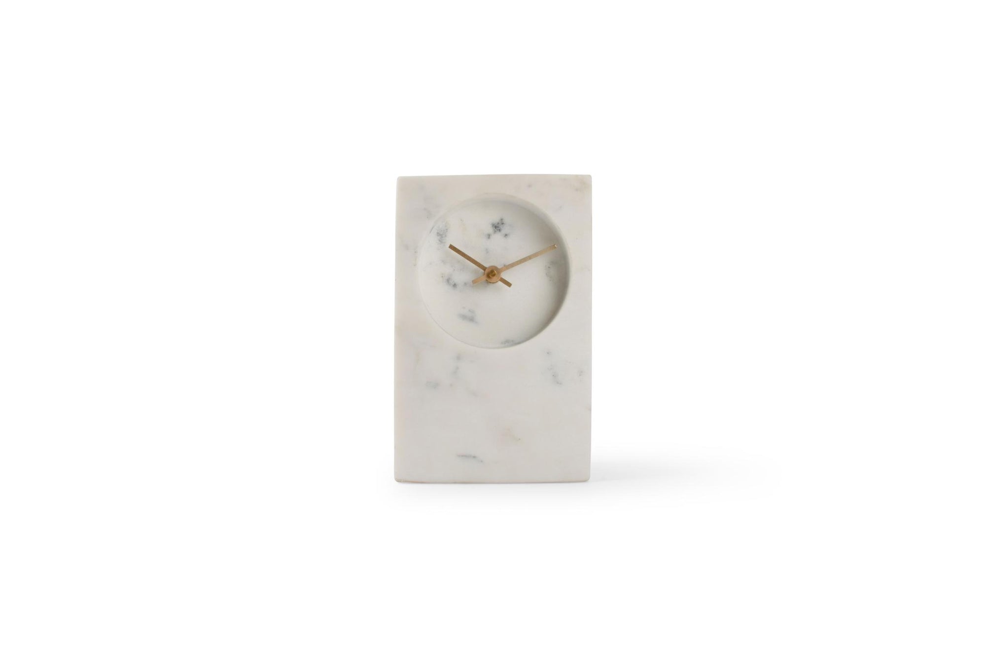 S&P - Horloge de table 13xH20cm blanc marbre Zone