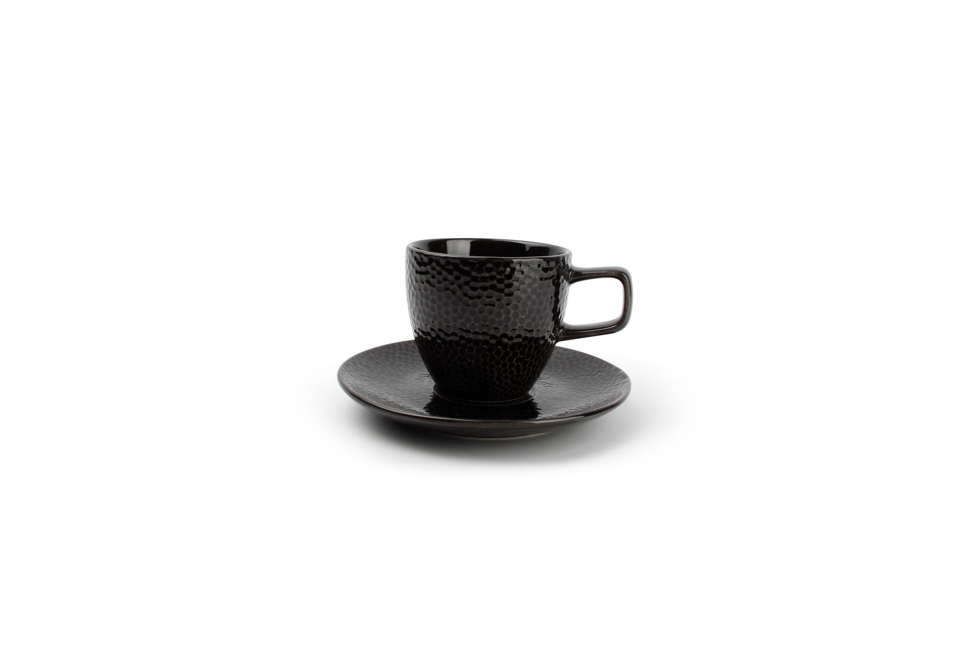 S&P - Tasse 20cl Et Soucoupe Noir Mielo - 1 Set - 4 Pièces