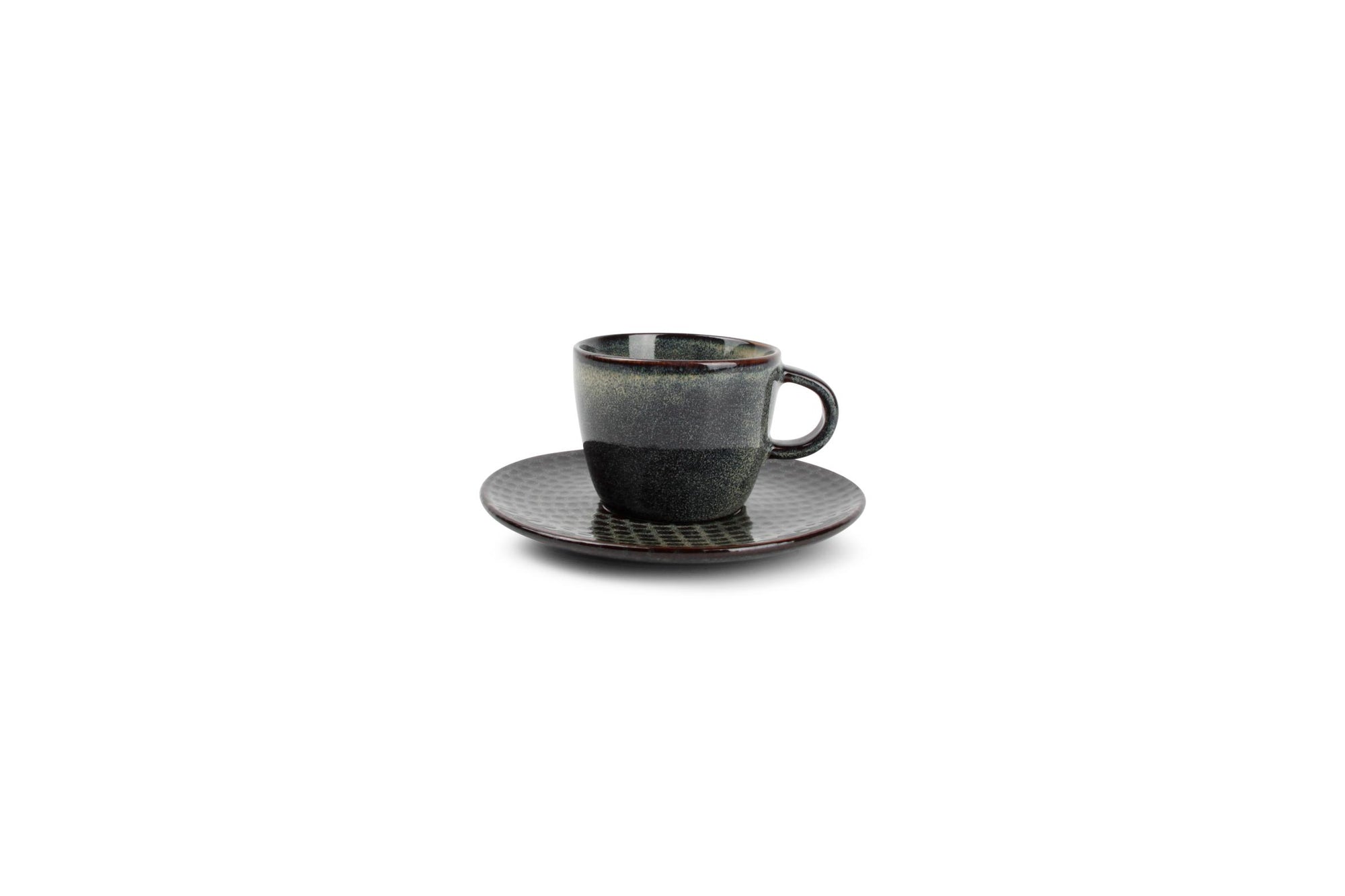 S&P - Tasse à moka 9cl et soucoupe vert/bleu Stitch - 1 SET - 4 pièces