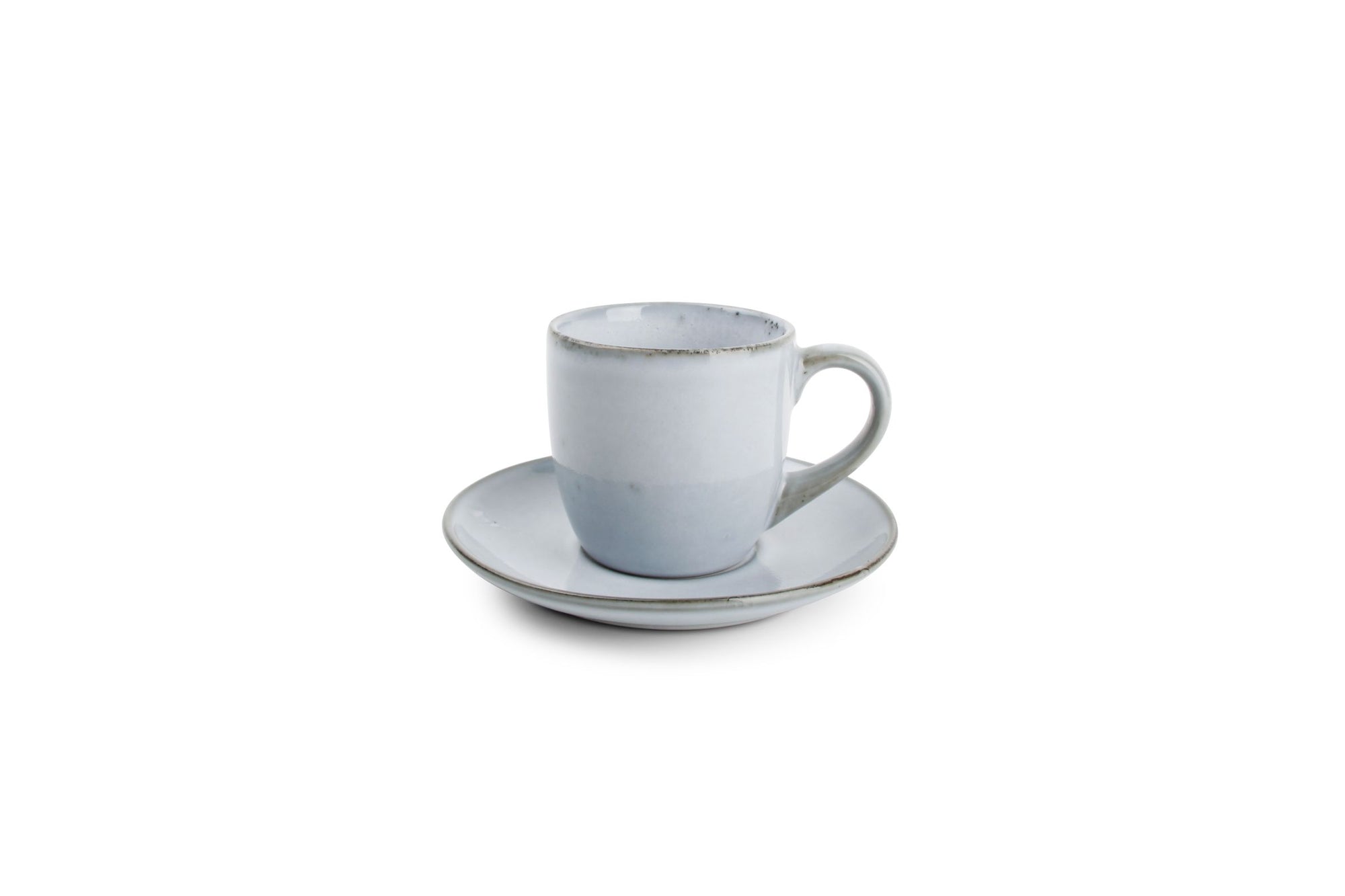 S&P - Tasse 22cl Et Soucoupe Bleu Artisan - 1 Set - 4 Pièces