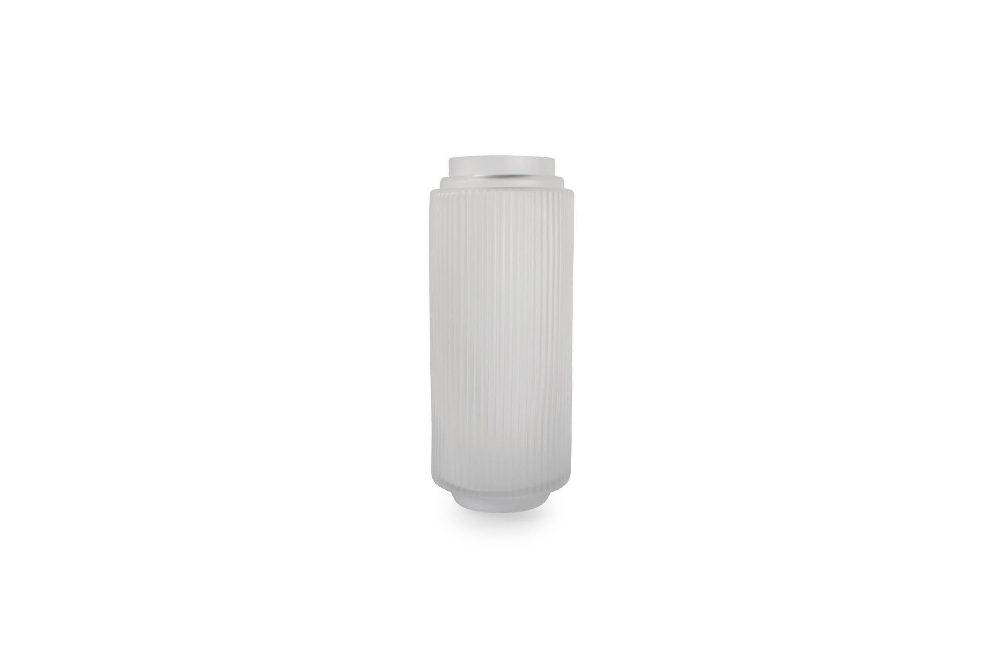 S&P - Vase 12xh29cm Matte White Ribble