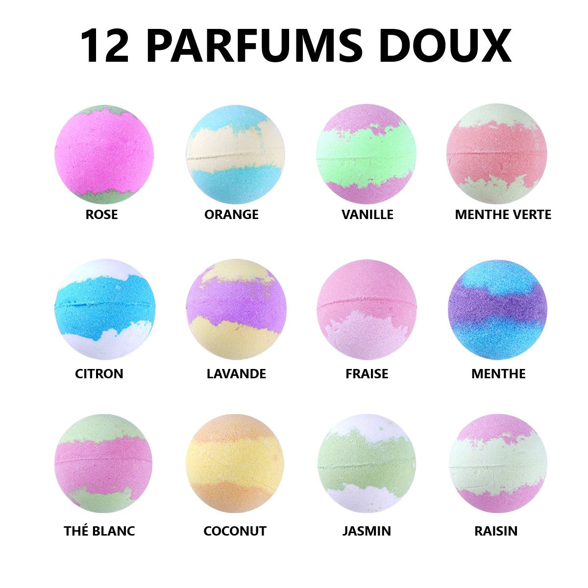 12 Boules De Bain - Multi