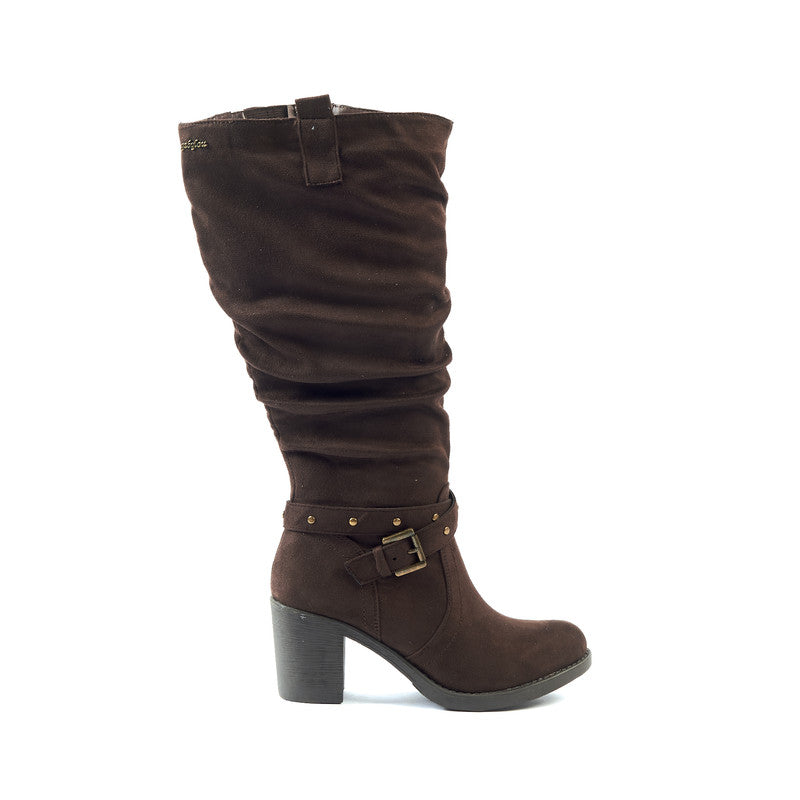 Bottes Mollets Larges XL - Modèle Angélique - Dark Brown