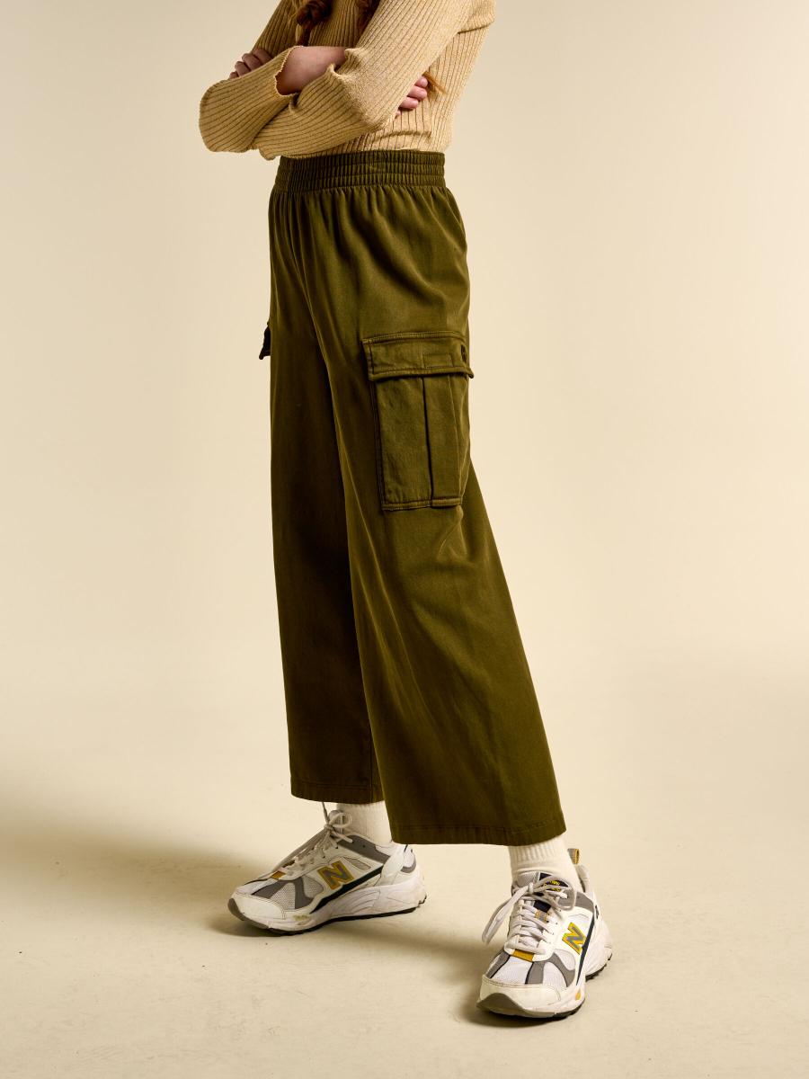 Fille - Pantalon - Casino - Olive