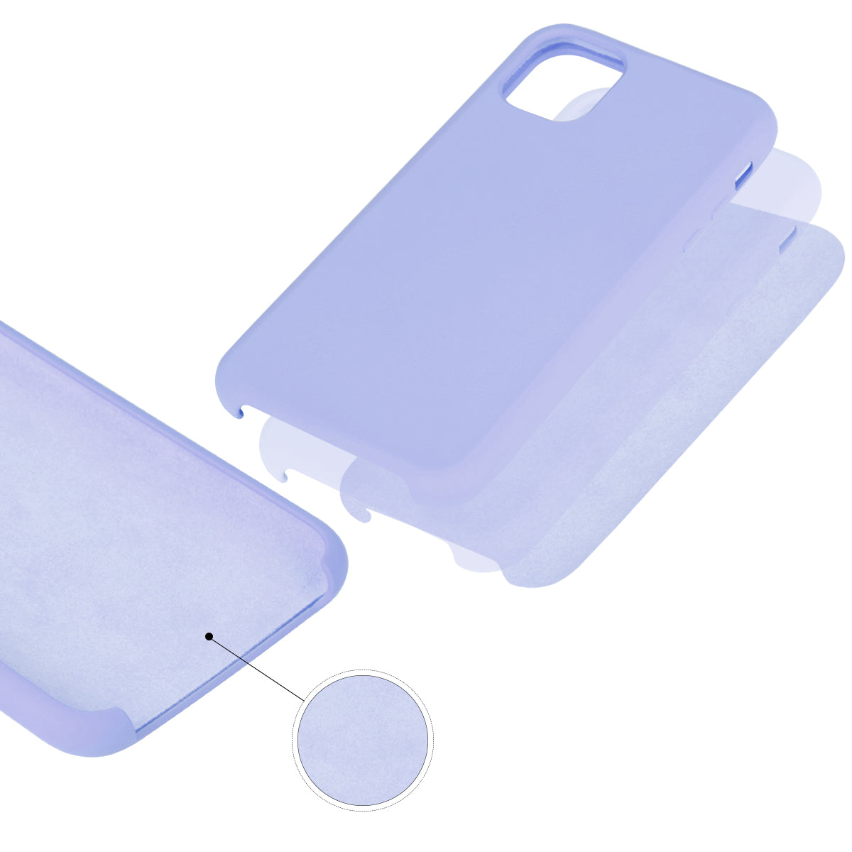 Coque Pour Iphone 11 Rigide En Silicone - Violet