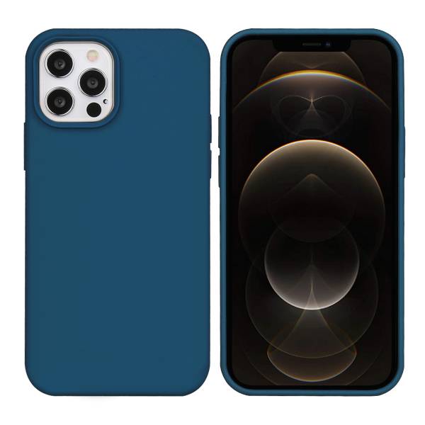 Coque Pour Iphone 12 Pro Max Rigide En Silicone - Bleu Pacifique