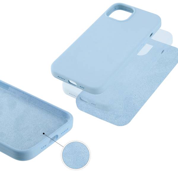 Coque Pour Iphone 13Pro Rigide En Silicone - Bleu 