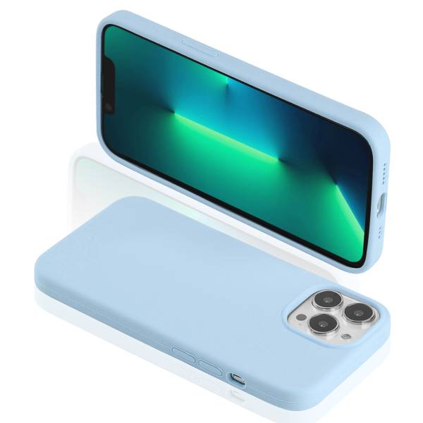 Coque Pour Iphone 13Pro Rigide En Silicone - Bleu 