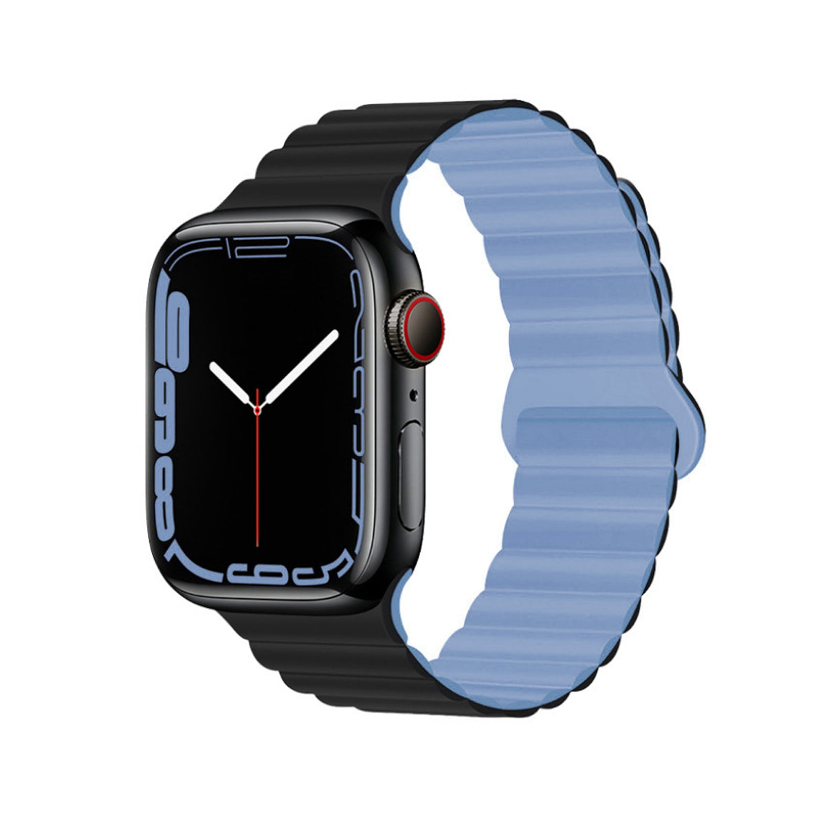 Bracelet Compatible Apple Watch 38/40/41 Mm - Noir/Bleu