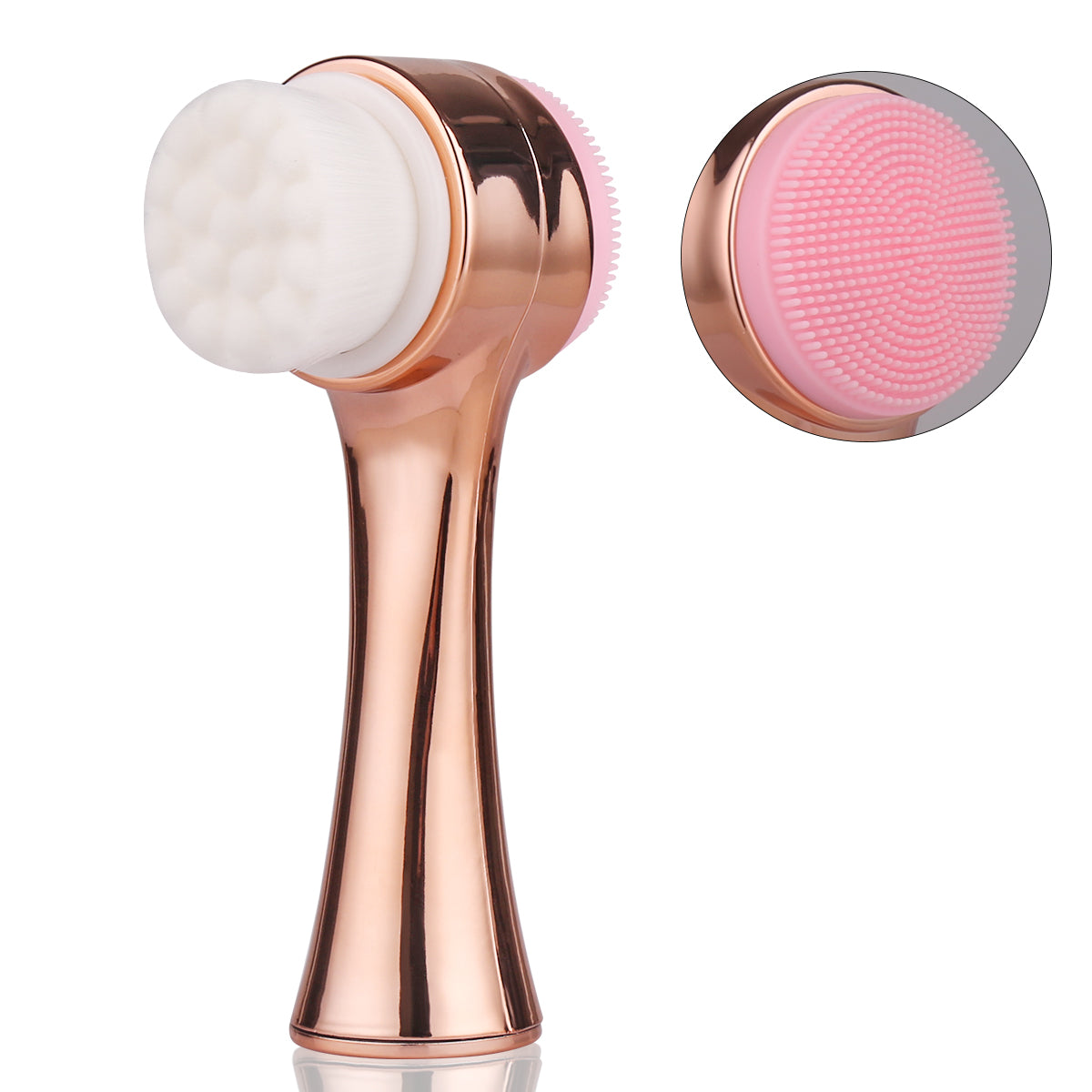 Brosse Double Face Nettoyante - Rose Gold