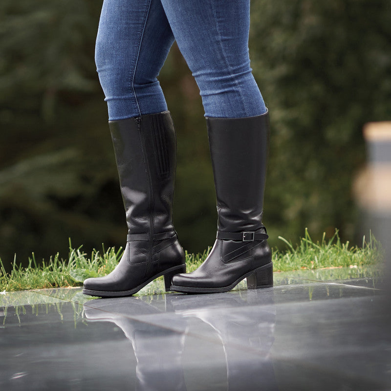 Bottes Mollets Larges XL - Modèle Lily - Black