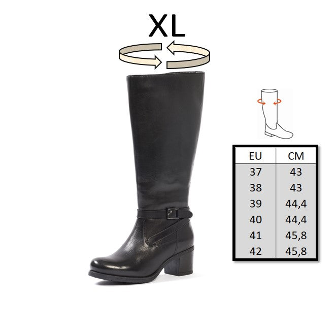 Bottes Mollets Larges XL - Modèle Lily - Black