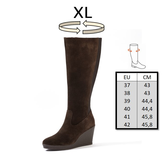 Bottes Mollets Larges XL - Modèle Marine - Brown