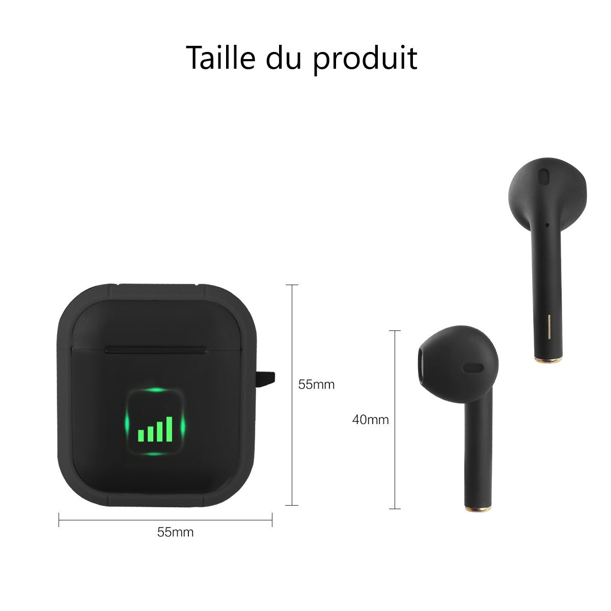 Ecouteurs Bluetooth Sans Fil - Noir