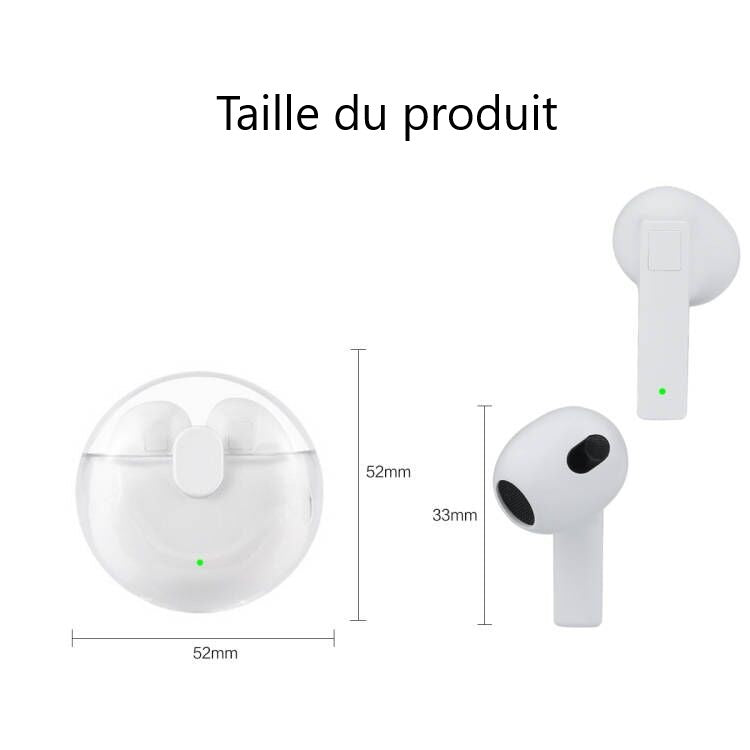 Ecouteurs Bluetooth Avec Reduction De Bruit - Blanc