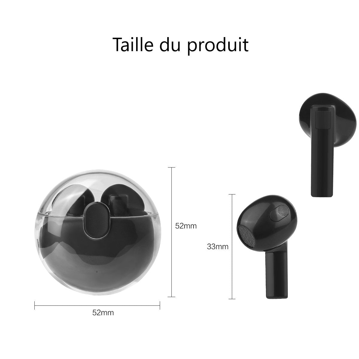 Ecouteurs Bluetooth Avec Reduction De Bruit - Noir