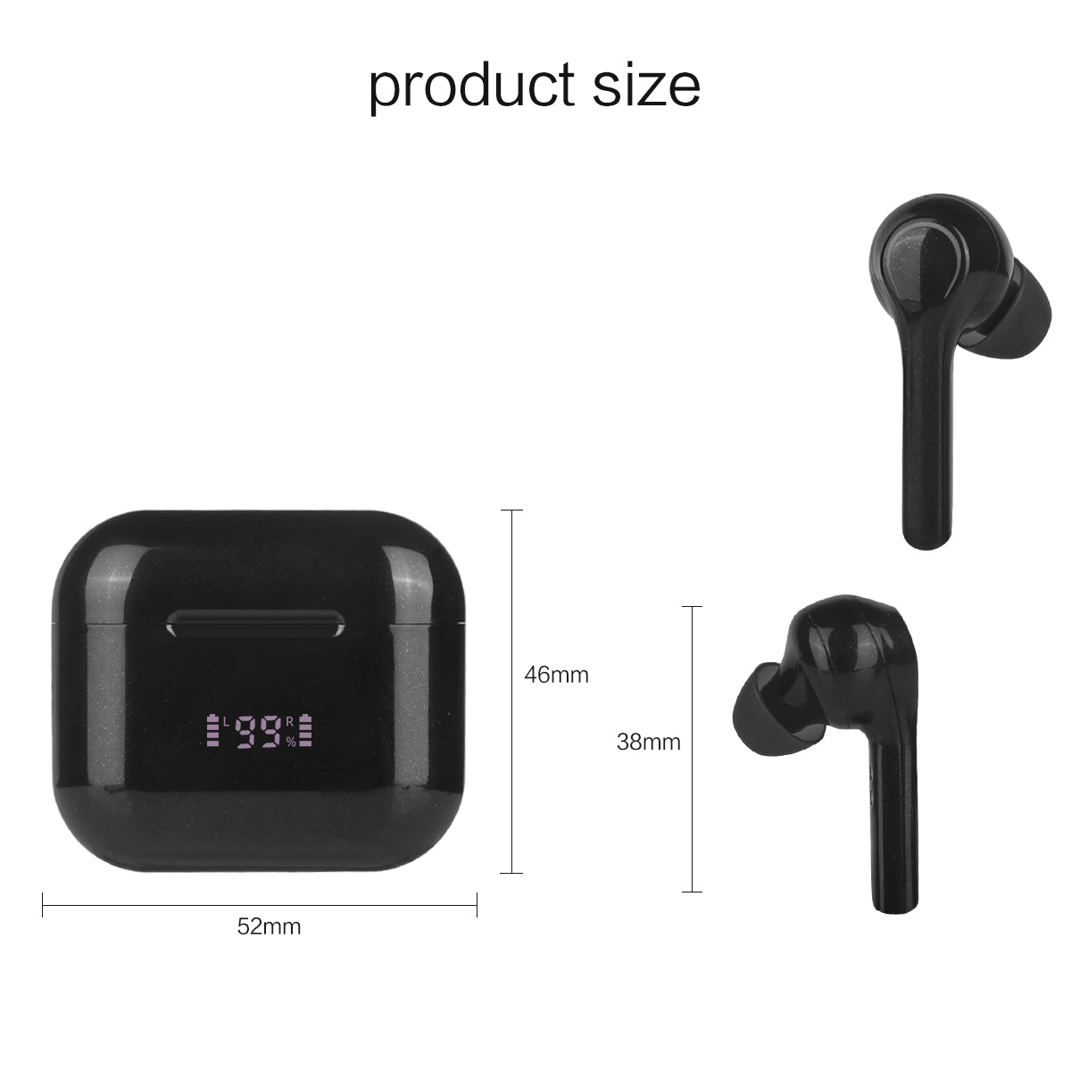 Ecouteurs Bluetooth Sans Fil - Noir