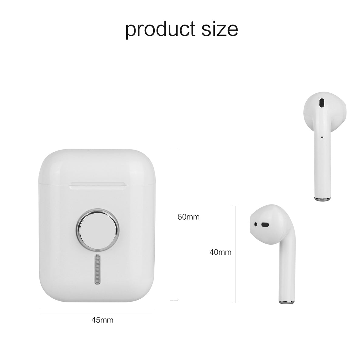 Ecouteurs Bluetooth Sans Fil Et Findget Spinner - Blanc