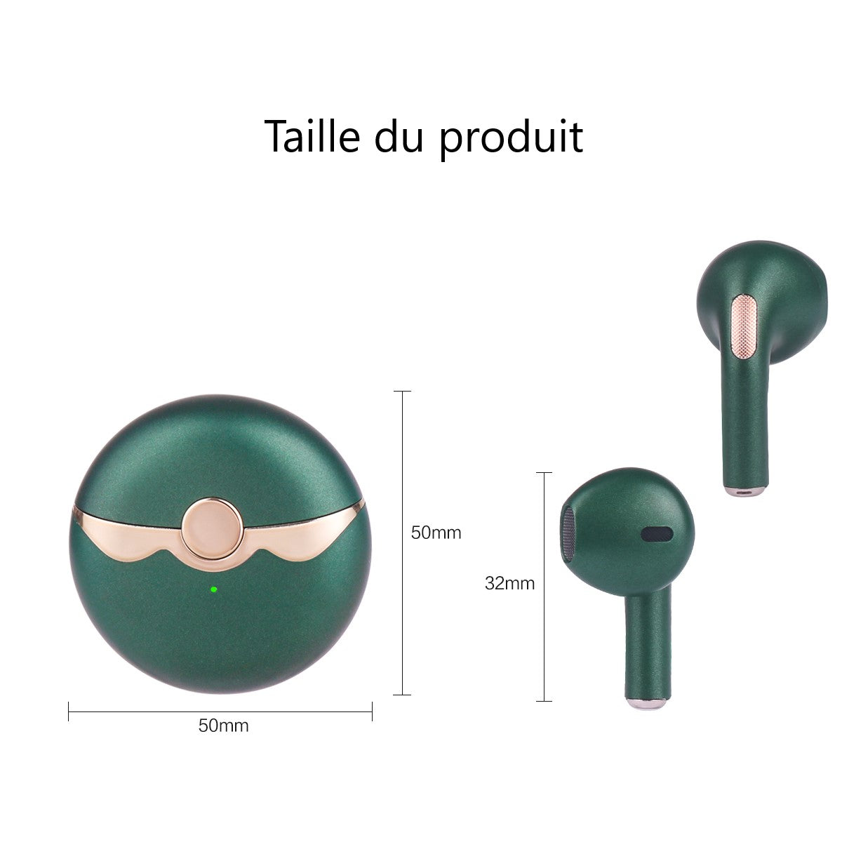 Ecouteurs Bluetooth Avec Reduction De Bruit - Vert