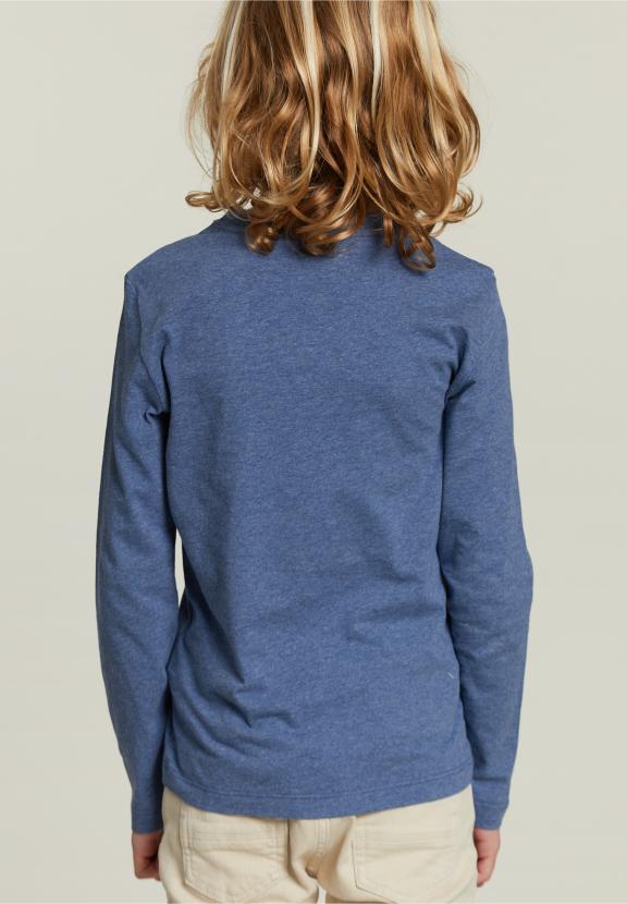 T-shirt en coton fantaisie mélange denim - bleu