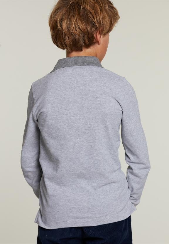 Polo en Coton Sur Mesure Pinguin Mix - Gris - A-000