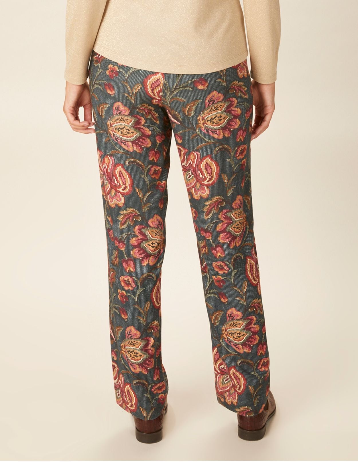 Femme Pantalons En Viscose Vert