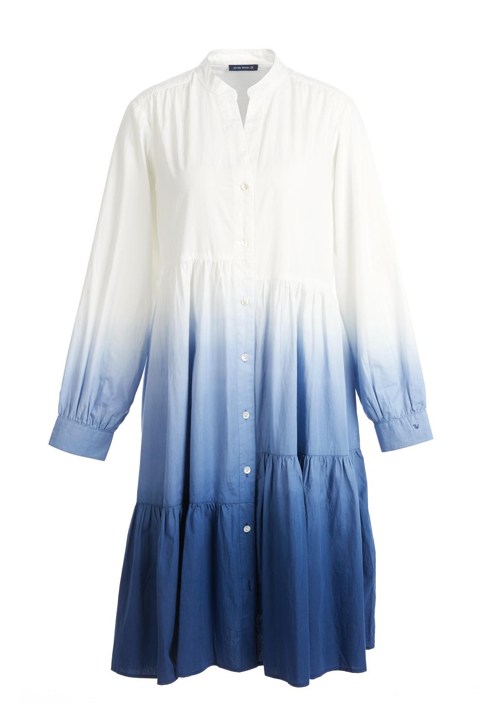 Asymetric shirt dress in White