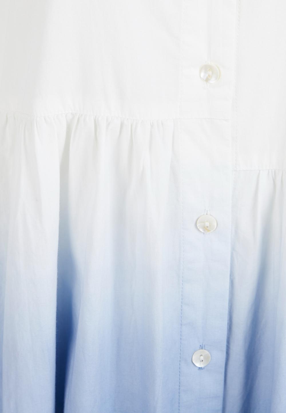 Asymetric shirt dress in White