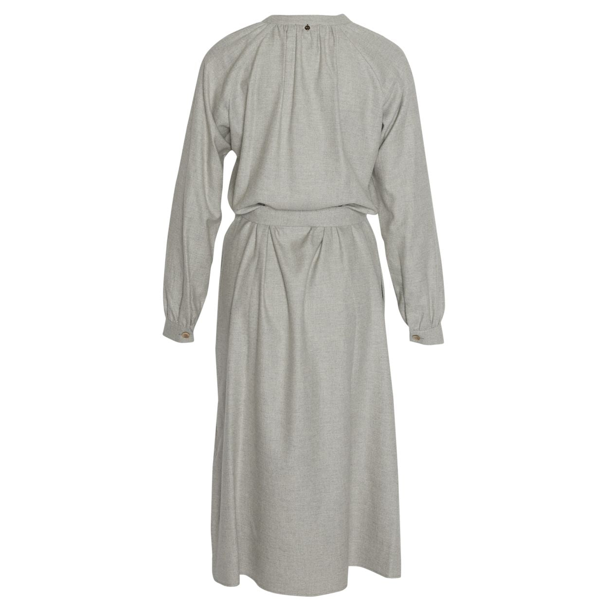 Femme Robe Midi En Coton Gris