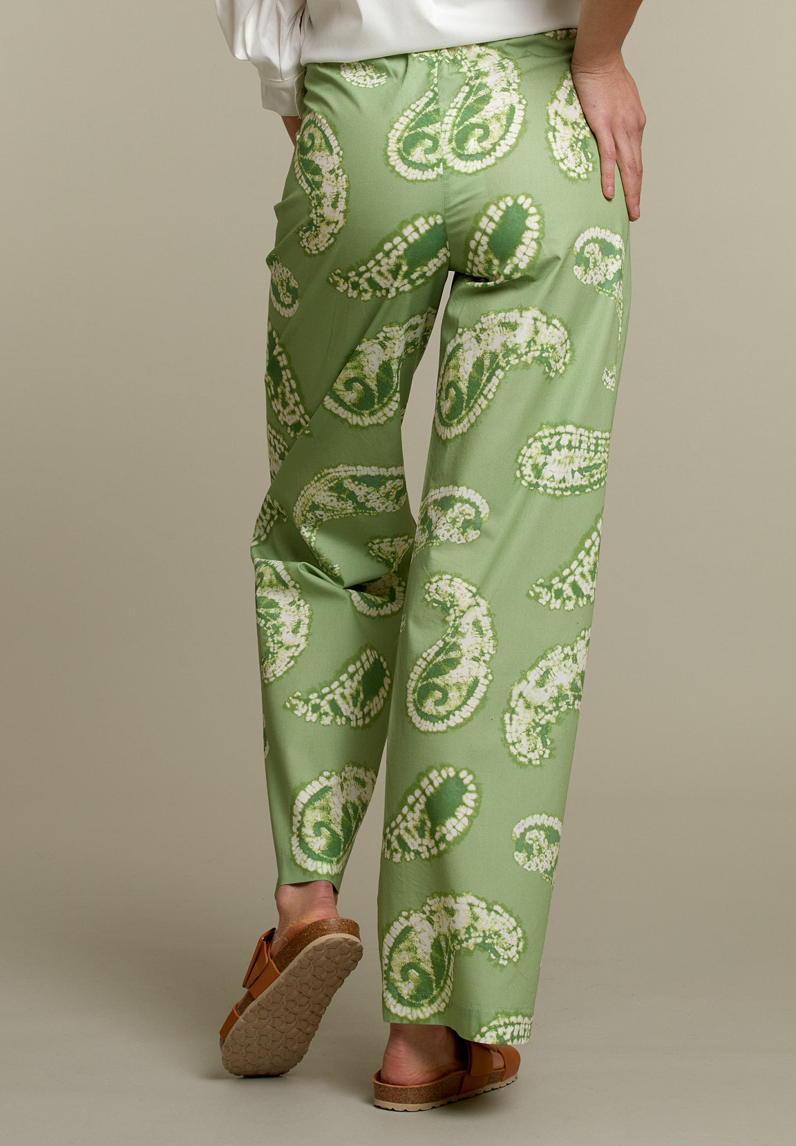 Green Paisley Pants - Green